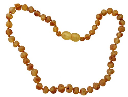 Certified Baltic Amber Adult Necklace By UMAI -18 inches long - Anti-inflammatory - Natural Pain Relief for Carpel Tunnel, Arthritis, Sinus Pressure, Headaches and Migraines with NO Side Effects (Raw Lemon Color)