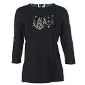 Misses Coral Bay 3/4 Sleeve Tree Time Top