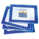 Happy Hanukkah Vinyl Placemats (Set of 4)