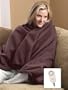 Sunbeam Fleece Throw Royal Cuddle Up Electric Heated Warming Heating Blanket, Dark Brown