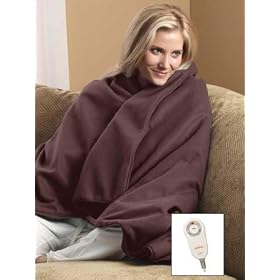 Sunbeam Fleece Throw Royal Cuddle Up Electric Heated Warming Heating Blanket, Dark Brown