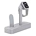 Apple Watch Stand, Teslasz 2 in 1 Premium Aluminum Charging Dock Station Stand Holder for Apple iWatch & iPhone(iPhone 5/ 5S/ 6/ 6 Plus, iWatch BASIC / SPORT / EDITION Model)-Silver