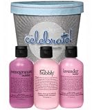 philosophy - celebrate! - bubbly inspired high foaming shampoo, shower gel & bubble baths