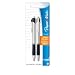 Paper Mate Design Retractable Medium Point Pen, 2 Stainless Steel Black Ink Pens