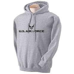 Air Force Hooded Sweatshirt - Military Style Physical Training Sweatshirt in Gray