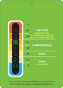 Eco Room Thermometer Green - check your heating costs