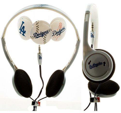 NEMO DIGITAL MLF10118LAD MLB Inter-changeable Graphics Overhead Headphone Los Angeles Dodgers Style