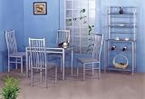 Click for more about Vanessa Glass Dining Table complete with 4 Dining Chairs - .