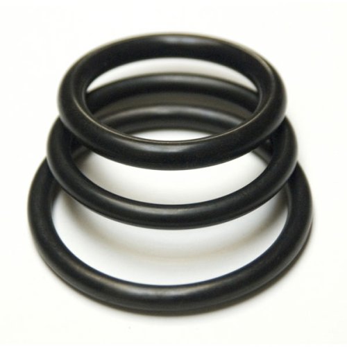 KinkLab Rubber Cock Rings, 3-Pack