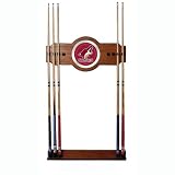 NHL Phoenix Coyotes two-piece Wood and Mirror Wall Cue Rack