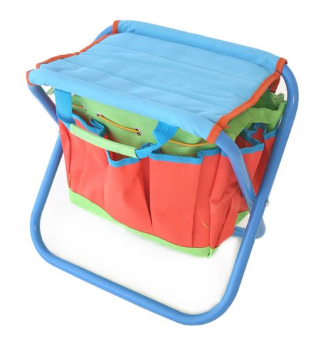Childrens Toyshop  Outdoor Living : Threesixty Innovation Little Garden Angels Children's Folding Gardening Seat with Tool Storage Bag #CBS061