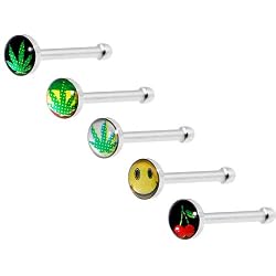 20 Gauge No. 5 Logo Nose Bone Pack