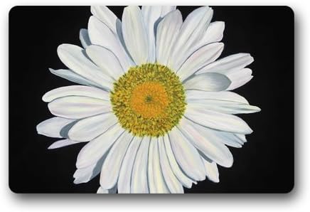 Custom Daisy Flower Door Mats Cover Non-Slip Machine Washable Outdoor Indoor Bathroom Kitchen Decor Rug Mat