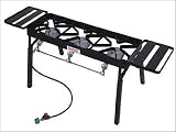 Bayou Classic TB650 Triple Fry Burner with Legs and Shelves