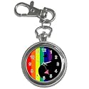 Key Chain Watch of Yin Yang Gay Rainbow Pride Flag