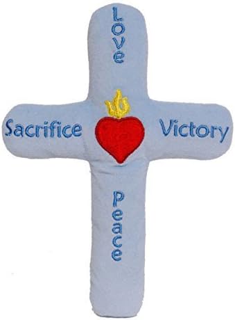 Baptism Baby Boy Plush Blue "My First Cross" with FREE Children's Rosary?Glorious Mysteries CD by Sacred Heart Toys