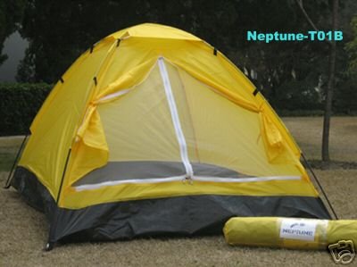Outdoor Yellow camping tent 2 man Ultralight w bag NIB by NEPTUNE