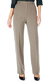 Flat Front Seam Slim Leg Trousers