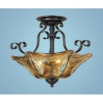 Chatsworth 3 Light Semi Flush Mount Decorative Ceiling Medallions