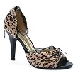 Penthouse Women's PH401-JENNIFER, 4" Leopard & Lace D'Orsay Sandal