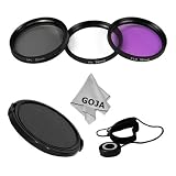 Super Kit for CANON SX20 IS SX10 SX1 IS, includes: 52MM Filter Kit ( 1 UV Filter + 1 CPL Filter + 1 FLD Filter) + Carry Case + 52mm Black Snap-In Lens Cap + Lens Cap Keeper + 1 Ultra Fine GOJA Microfiber Cleaning Cloth