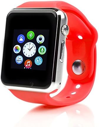 Smart Watch C01 Choigle Fashion Bluetooth GSM Touch Screen Smart Watch Anti Lost Call Log for IOS/Android Mobile Phone with Camera Support SIM Card TF Card Red