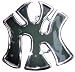 YANKEES BLACK CHROME BELT BUCKLE