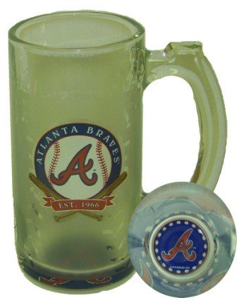 Atlanta Braves 13 Oz. Glass Sports Mug