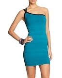 2b Sequin Panel One-Shoulder Dress - EMERALD EYES (S)