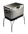 Coleman 54-Quart Stainless Steel Belted Cooler with Stand