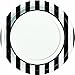 Black Striped Paper Plates, 8ct