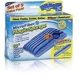 Microfiber Magic Sponge- 5 Piece Pack ~ TVTimedirect