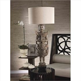 Accent Table Lamp Handcrafted Tepanom Guardian Base by Zodax