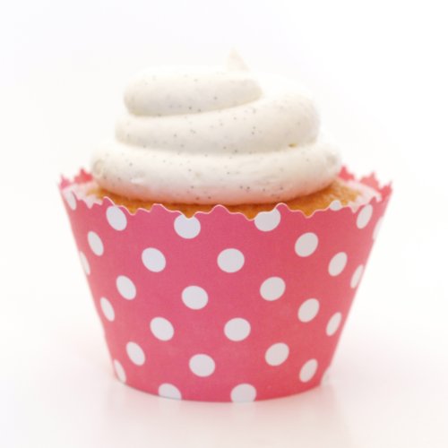 Bubblegum Pink Polka Dots Cupcake Wrappers - Set of 12 - Liner Great Party Favor At Birthdays, Baby Showers & Events