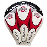 Ohio State University Buckeyes 3 Pack Zippered (OSU) Golf Club Headcovers