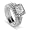 Sterling Silver Cubic Zirconia Engagement Band 2 Set Rings Size 6