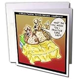 Londons Times Funny Animals Cartoons - Porcupine Safe Sex - Greeting Cards-12 Greeting Cards with envelopes