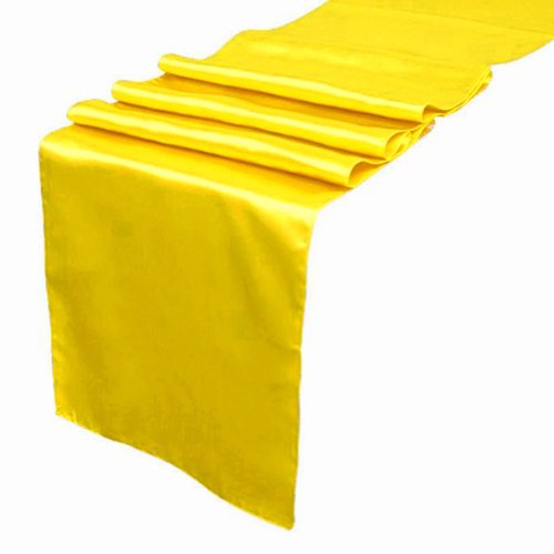 OurWarm® Yellow Satin Table Runner 12