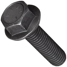 Grade 8 Steel Flange Bolt, Phosphate & Oil Finish, Hex Head, UNC Threads, Hex Head, Meets IFI-111 (2002)/SAE J429 (1999)/ASTM B633 Specifications, 5/16"-18 Thread Size, 1" Length, Partially Threaded, Pack Of 25