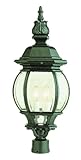 IMAGE OF Trans Globe 4062 BK Classic - Four Light Large Post Mount, Black Finish with Beveled Glass