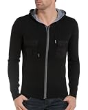 Sixth June - Gilet noir a capuche homme fashion et tendance