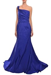 One Shoulder Asymmetric Mermaid Silk  Dress