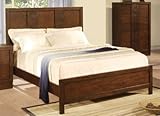 IMAGE OF Beautiful Solid Wood Queen Bed in Walnut Finish PDS F90181