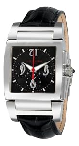 De Grisogono Men's CHRONO N01 Black Leather Strap Watch
