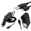 Combo Rapid Car Charger + Home Wall Charger + USB Data Charge Sync Cable for LG 800G