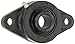 Sealmaster SFT-9C Standard Duty Flange Cartridge Unit, 2 Bolt, Regreasable, Contact Seals, Setscrew Locking Collar, Cast Iron Housing, 9/16" Bore, 3-7/8" Overall Length, 3" Bolt Hole Spacing Width, 7/16" Flange Height, ?2 Degrees Misalignment Angle