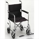 Nova Ortho-Med, Inc. Steel Transport Chair in Chrome 30 Seat width: 17