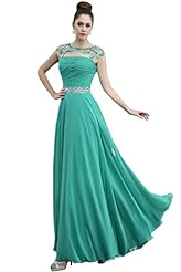 Open-Back Lace Beaded  Pageant Dress/Prom Dress  With Rhinestones