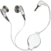Retractable Hi-Fi Stereo Earphones for Apple iPod, MP3 Players, PSP, Laptops, Walkmans and Portable CD/DVD Players