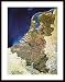 Benelux From Space, Art Poster by Unknown Artist, with Wood Frame, poster size: 28